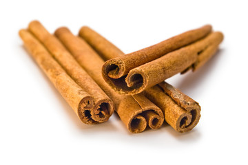 Brown cinnamon sticks