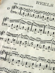 Obraz premium Irish Traditional Sheet Music Reels