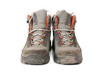 Dirty trekking shoes