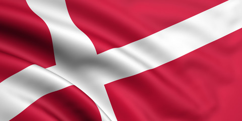 Dänemark Fahne - obrazy, fototapety, plakaty