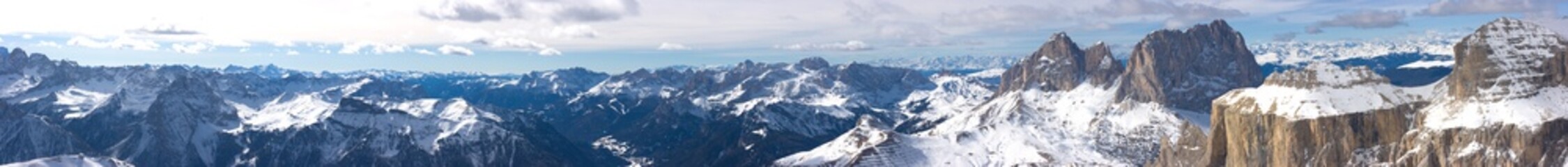 Beautiful winter mountain landscape panorama