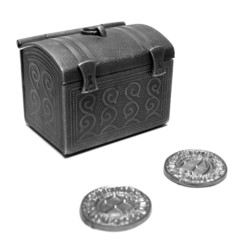 Coin bank and a couple of coins