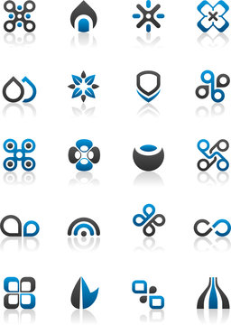 Set of 20 design elements and various graphics
