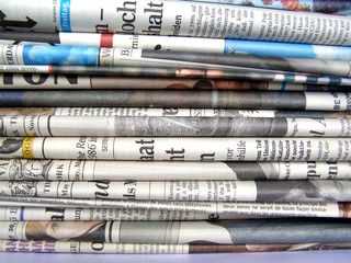 Stack of newspapers