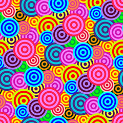 Retro vivid seamless circle background