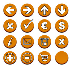 E-Commerce Icon Set Arancio