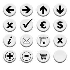 E-Commerce Icon Set Bianco
