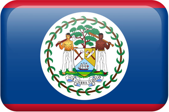Belize Flag Button