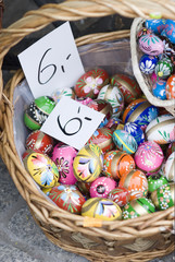 Fototapeta na wymiar Easter eggs for sale