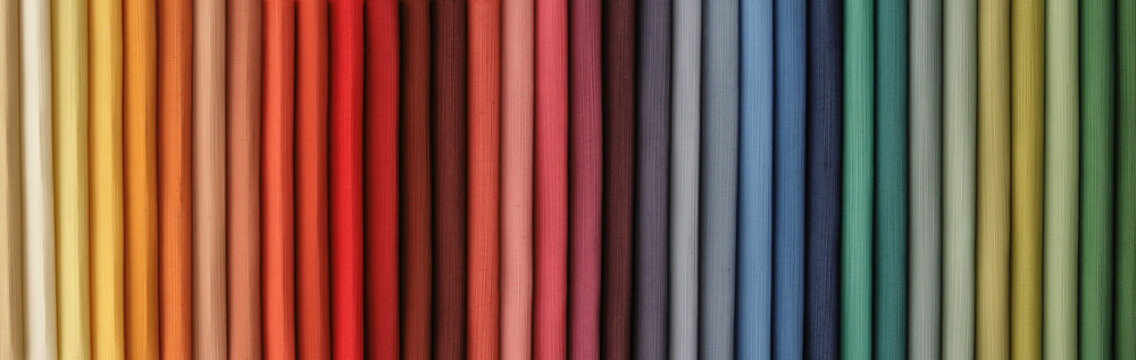Fototapeta colored fabric catalog to serve as background