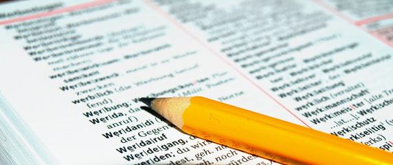 Obraz premium Blick ins Lexikon - Werbung