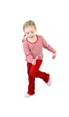 active girl with lollypop