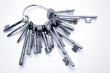 Bunch of keys, studio shot