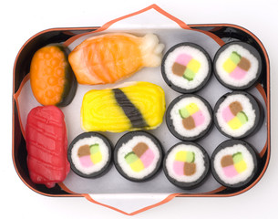 Top View of Sushi Candy