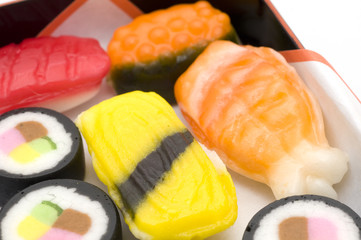 Closeup of Candy Sushi
