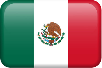 Mexico Flag Button - 6890964