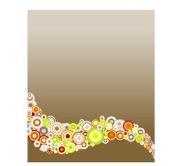 Colored circles with gradient background. Vector art