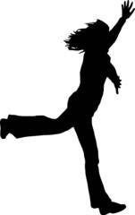 illustration of a girl jumping