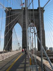New York- Auf der Brooklyn Bridge