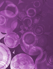 A retro background made up of overlapping circle shapes