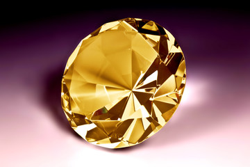 Yellow diamond close-up