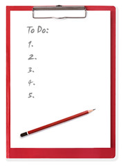 Clipboard with To Do List