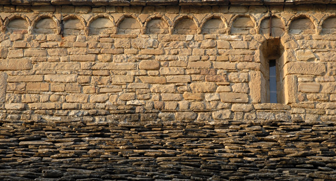 Wall of bricks background