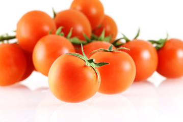 a lot of nice fresh juicy tomatos