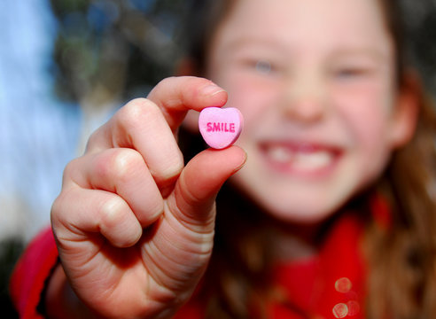 Girl With Valentine Candy