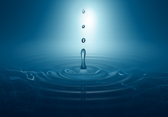 3d render of water drop