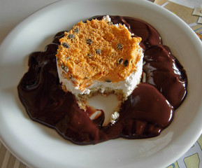 Chocolate and Passion Fruit Pudding