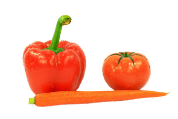 Pepper, Tomato, Carrot. 