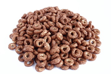Breakfast cereal on white