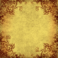 grungy paper with decorative borders