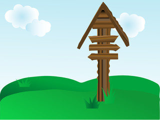 Wooden signpost