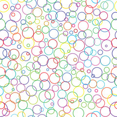 Seamless vector background of colorful circles