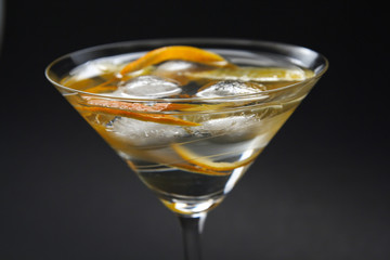 Martini with orange peel
