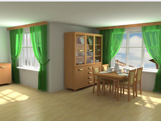 modern interior 3d