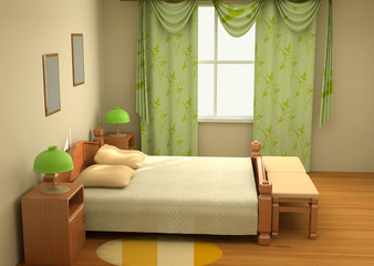 bedroom interior 3d
