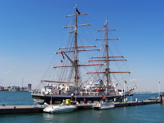 Fototapeta na wymiar Portsmouth Segelschiff