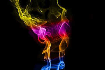 smoke rainbow colorful abstract