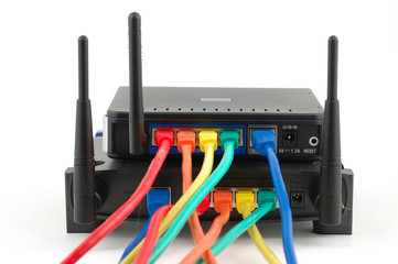 Cables connected routers