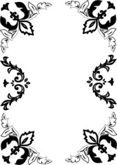 Abstract floral frame. Vector illustration