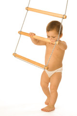 Boy with a rope-ladder