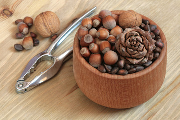 Nuts and nutcracker.