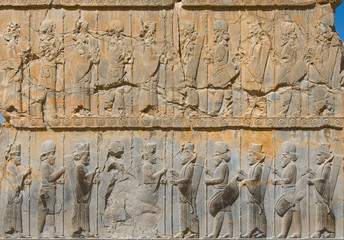 Ancient bas-reliefs of Persepolis, Iran