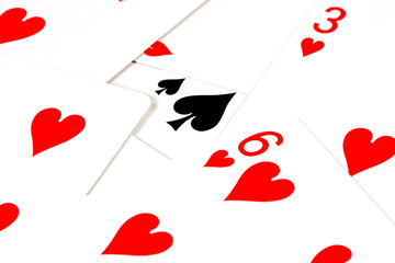 Black heart - playing cards