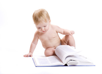 Baby and a book