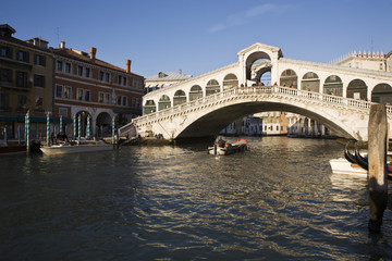 Obraz na płótnie Canvas Most Rialto obszar pięknego miasta Wenecji we Włoszech