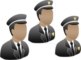 Security men vector icons